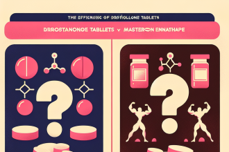 Comparaison de l'efficacité de la Drostanolone comprimes et du Masteron Enanthate : la forme compte-t-elle ?