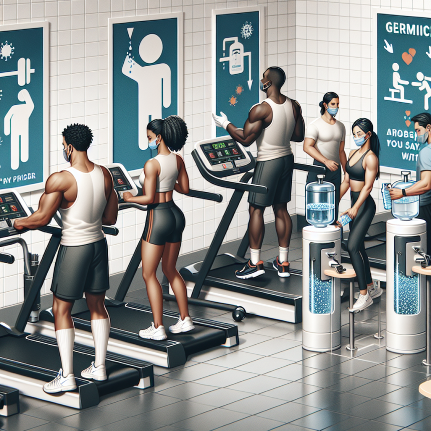 Eau germicide et hygiène dans les salles de sport communes